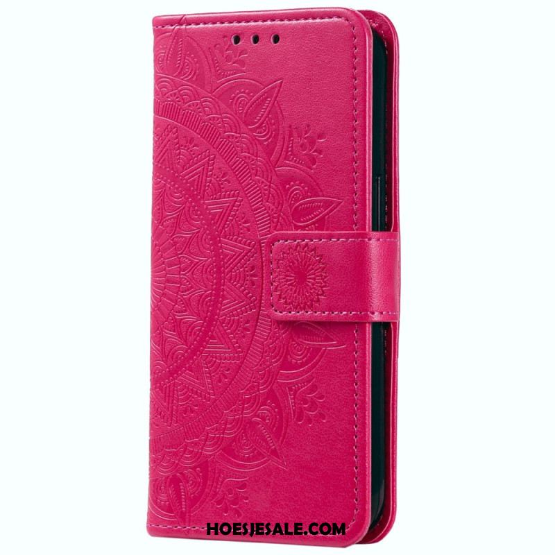 Leren Hoesje Voor Xiaomi Redmi Note 14 5g Mandala Zon