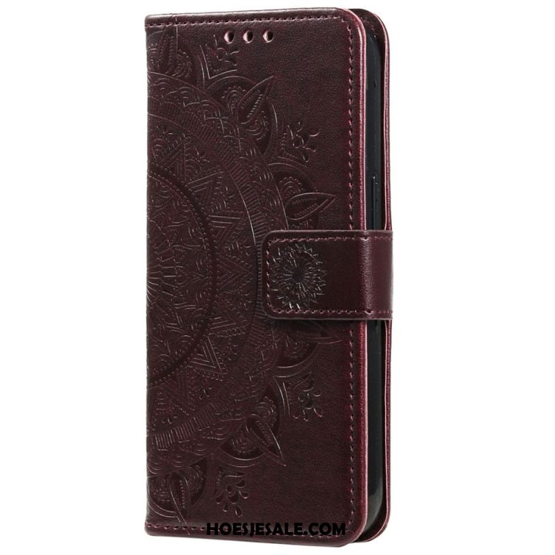 Leren Hoesje Voor Xiaomi Redmi Note 14 5g Mandala Zon