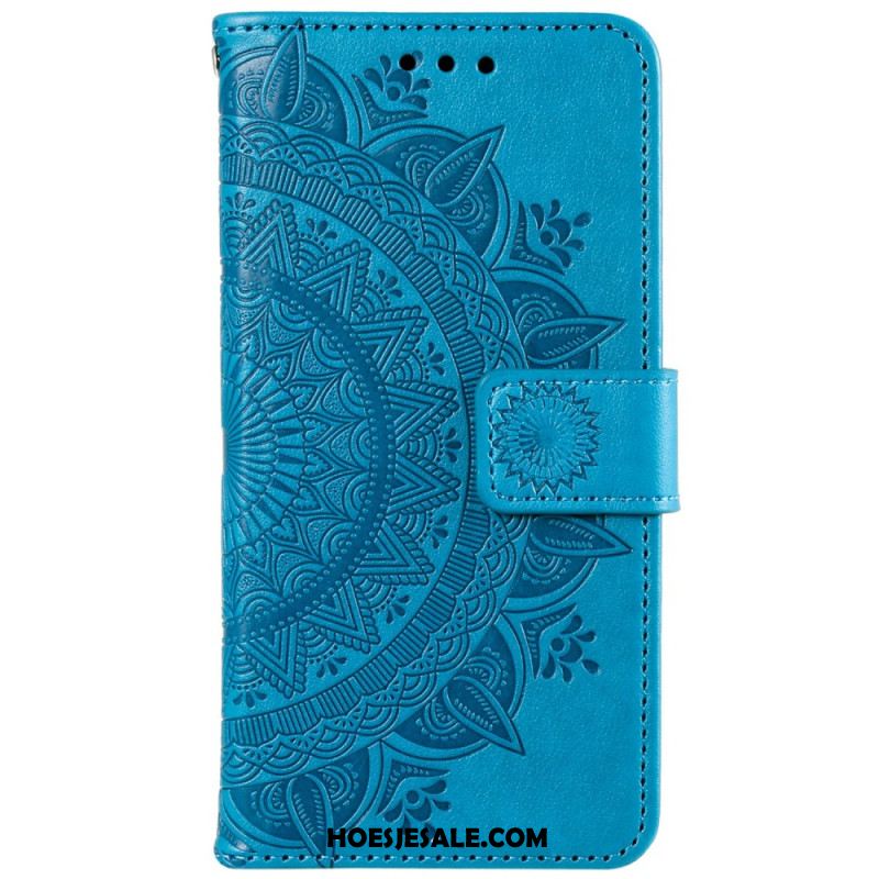 Leren Hoesje Voor Xiaomi Redmi Note 14 5g Mandala Zon