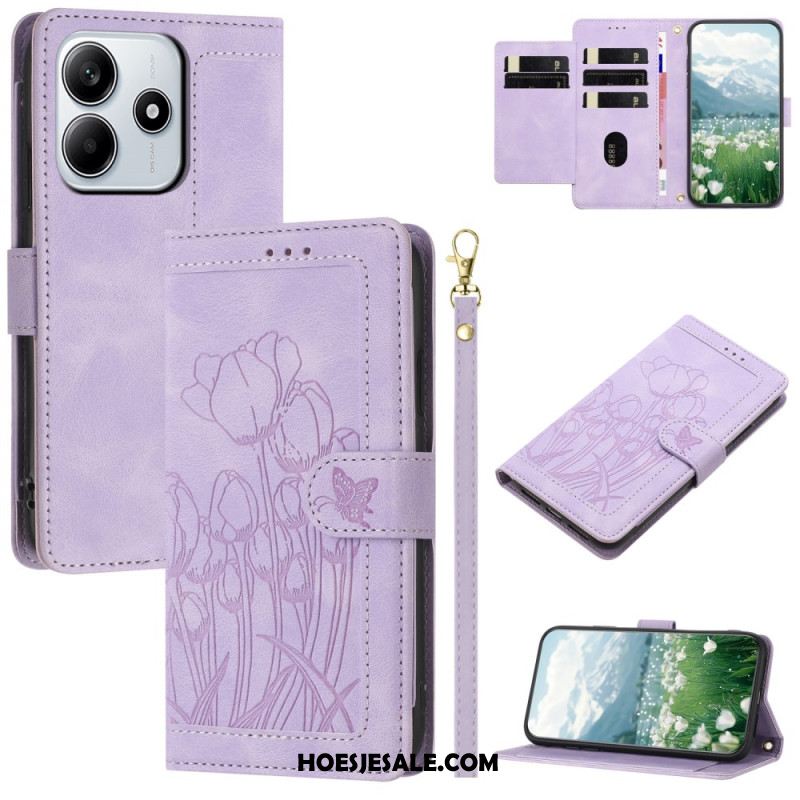 Leren Hoesje Voor Xiaomi Redmi Note 14 5g Portemonnee Met 5 Kaartsleuven