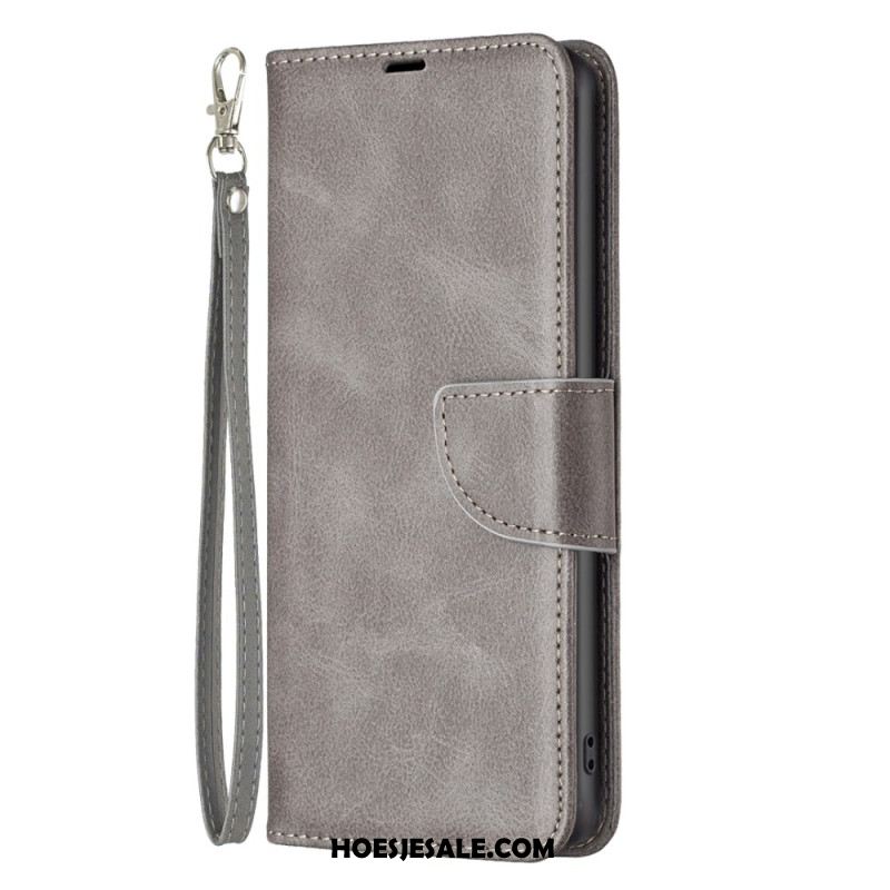 Leren Hoesje Voor Xiaomi Redmi Note 14 5g Schuine Sluiting