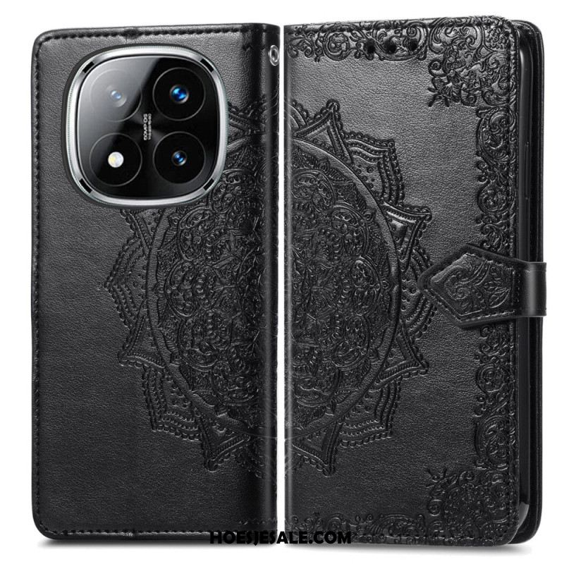 Leren Hoesje Voor Xiaomi Redmi Note 14 Pro 4g Barokke Mandala