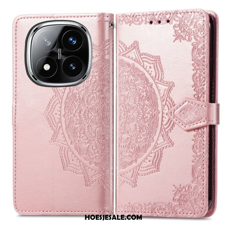 Leren Hoesje Voor Xiaomi Redmi Note 14 Pro 4g Barokke Mandala