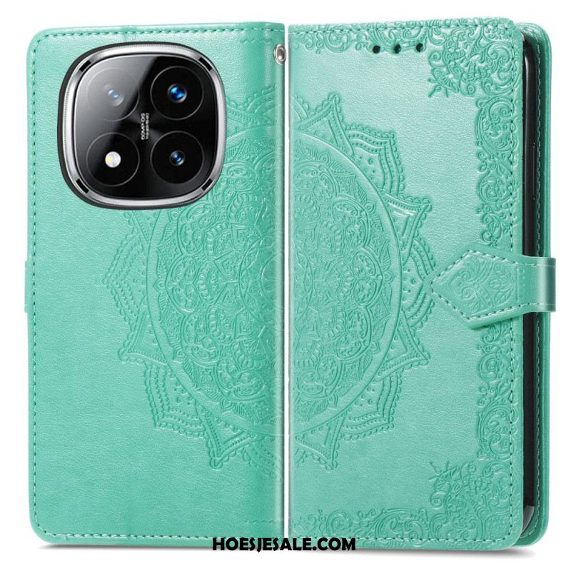 Leren Hoesje Voor Xiaomi Redmi Note 14 Pro 4g Barokke Mandala