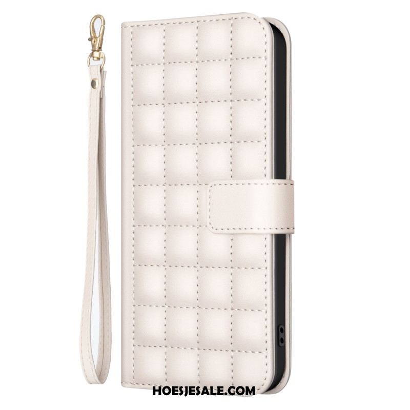 Leren Hoesje Voor Xiaomi Redmi Note 14 Pro 5g Premium Gewatteerde Band