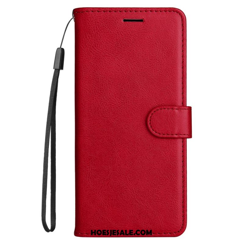 Leren Hoesje Voor Xiaomi Redmi Note 14 Pro Plus 5g Effen Imitatieleer