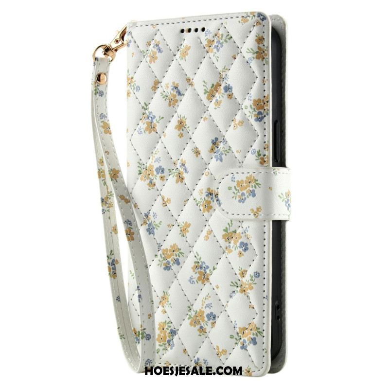 Leren Hoesje Voor Xiaomi Redmi Note 15 5g Bloemenbandje