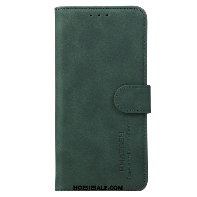 Leren Hoesje Voor Xiaomi Redmi Note 15 5g Effen Khazneh