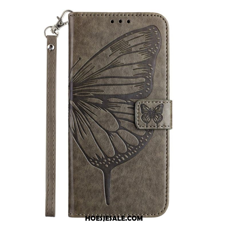 Leren Hoesje Voor Xiaomi Redmi Note 15 5g Grafische Vlinder