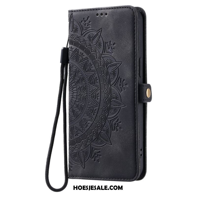 Leren Hoesje Voor Xiaomi Redmi Note 15 Pro 5g Mandala Suède-effect