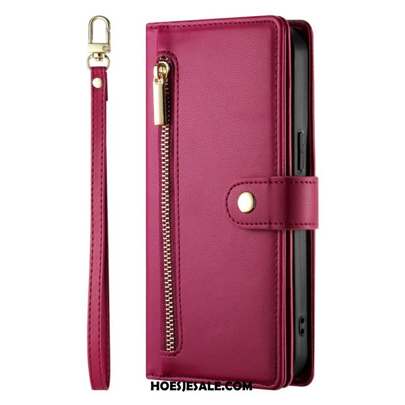 Leren Hoesje Voor Xiaomi Redmi Note 15 Pro 5g Portemonnee Met Bandjes