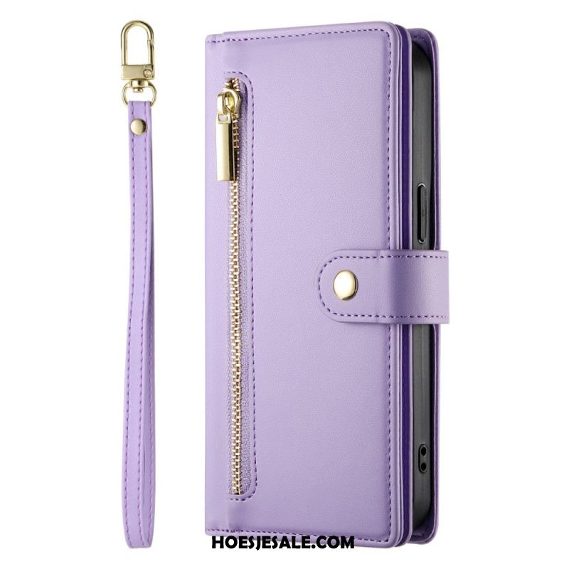 Leren Hoesje Voor Xiaomi Redmi Note 15 Pro 5g Portemonnee Met Bandjes