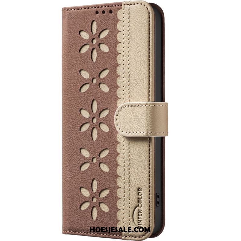 Leren Hoesje Voor Xiaomi Redmi Note 15 Pro Plus 5g Binfen Color Bloemenpatroon