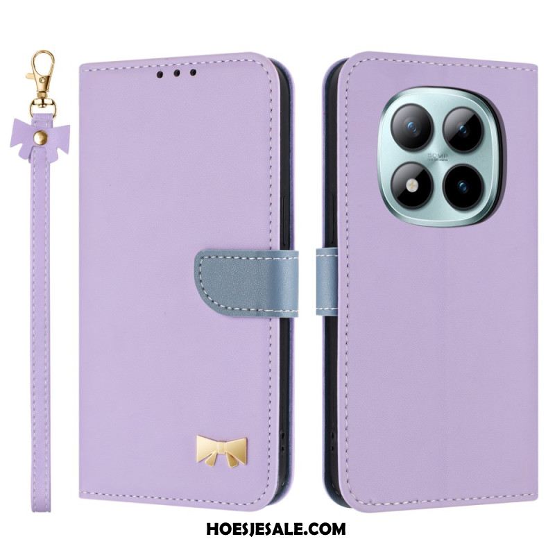 Leren Hoesje Voor Xiaomi Redmi Note 15 Pro Plus 5g Decoratieve Strik