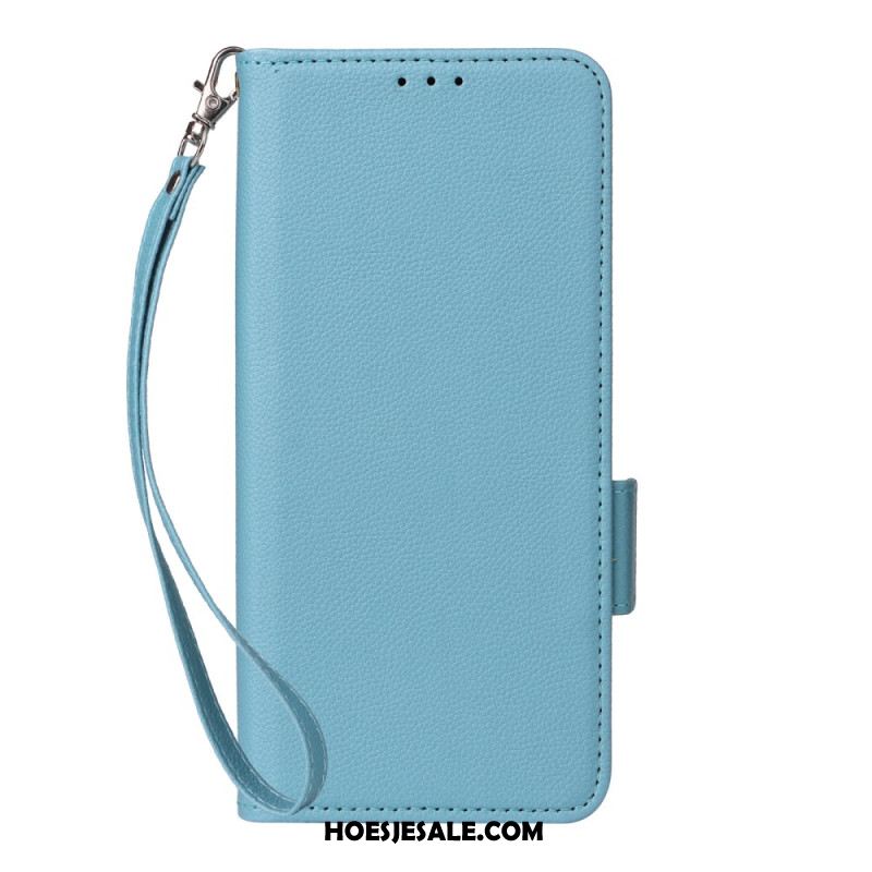 Leren Hoesje Voor Xiaomi Redmi Note 15 Pro Plus 5g Lychee Kunstleer Met Bandje