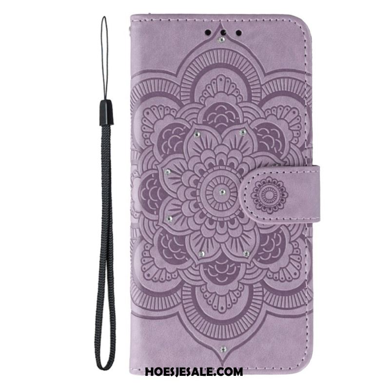 Leren Hoesje Voor Xiaomi Redmi Note 15 Pro Plus 5g Mandala- En Strass-patroon