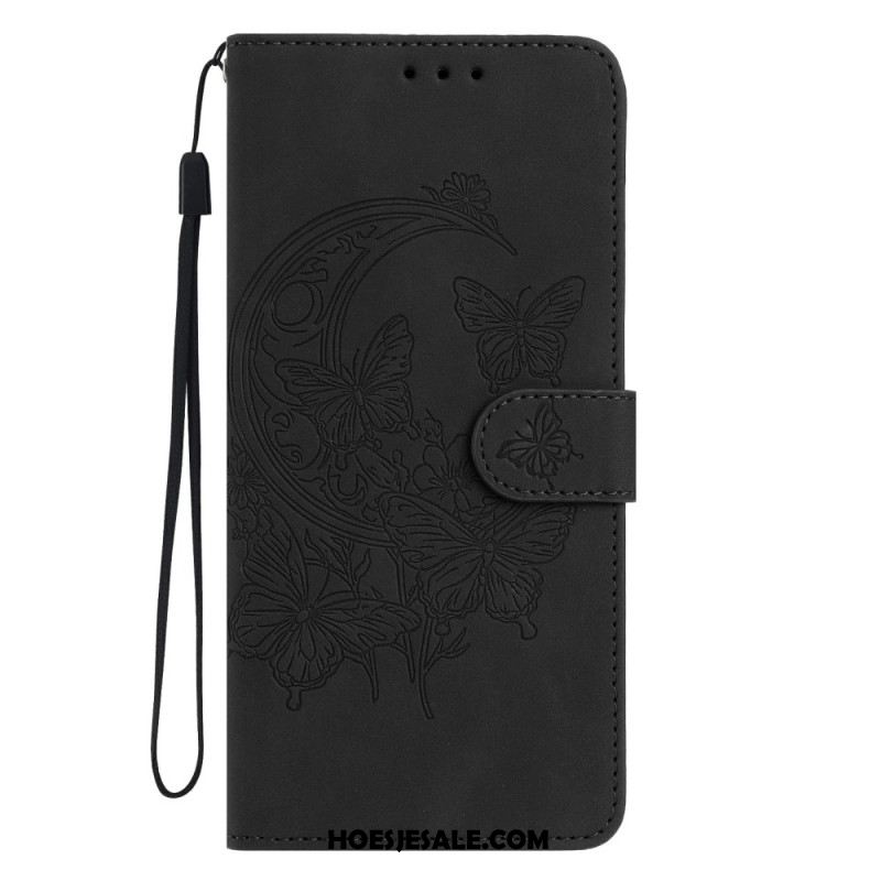 Leren Hoesje Voor Xiaomi Redmi Note 15 Pro Plus 5g Vlinder- En Bloemendesign