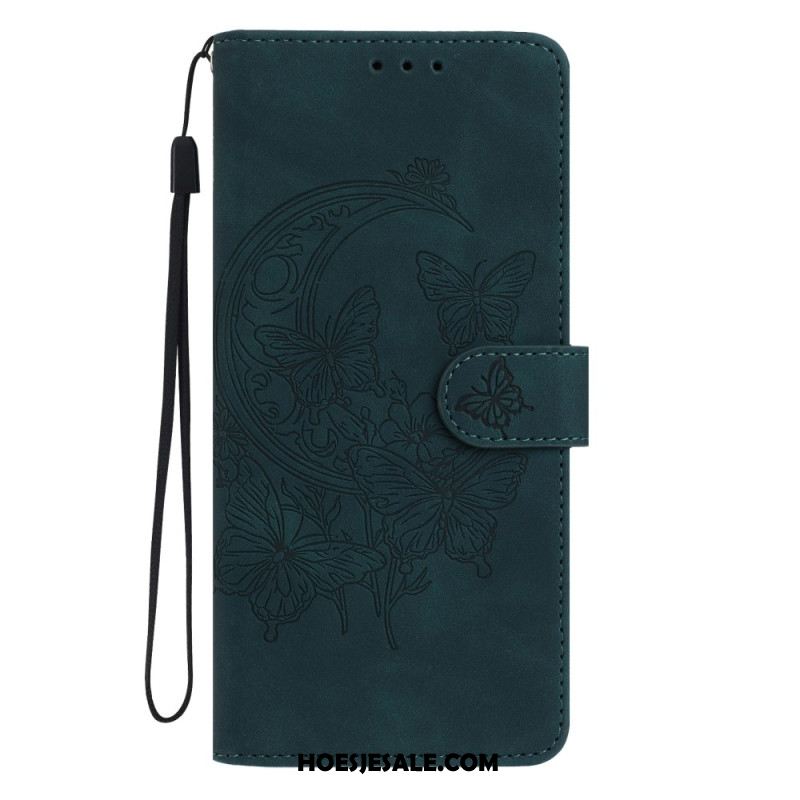 Leren Hoesje Voor Xiaomi Redmi Note 15 Pro Plus 5g Vlinder- En Bloemendesign