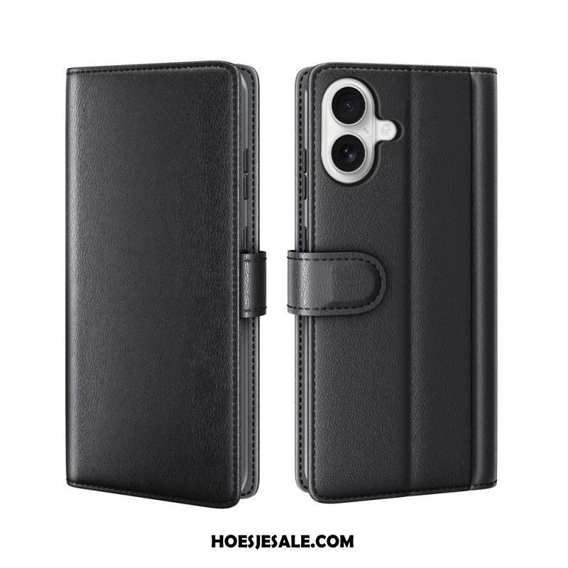 Leren Hoesje Voor iPhone 17 Portemonnee Van Echt Leer