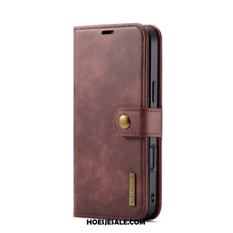 Leren Hoesje Voor iPhone 17 Pro Max Afneembare Dg.ming