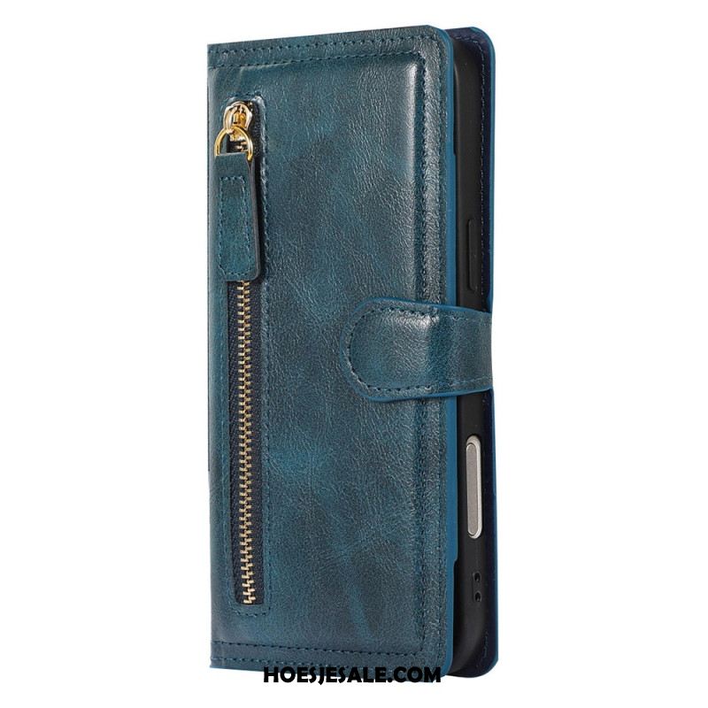 Leren Hoesje Voor iPhone 17 Pro Max Vak Met Rits