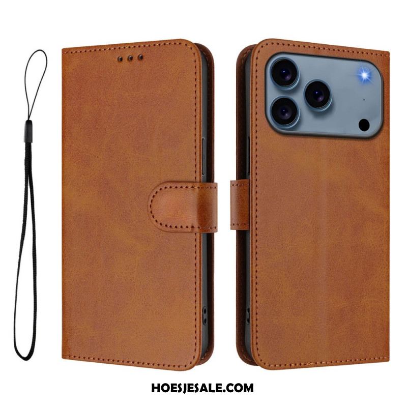 Leren Hoesje Voor iPhone 17 Pro Rfid-bescherming