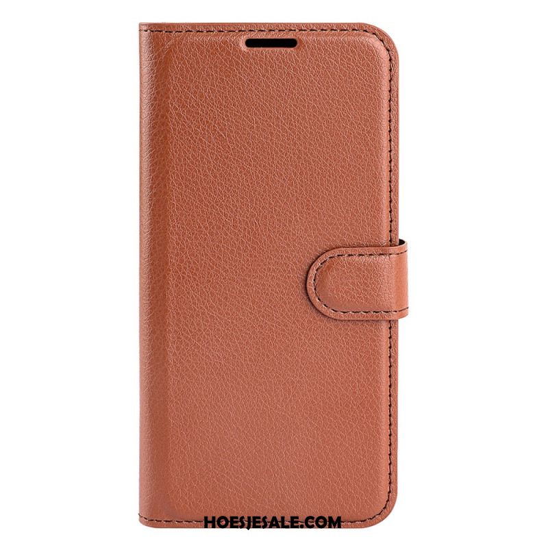 Leren Hoesje Xiaomi 15 Lychee Kunstleer Klassiek Bescherming Hoesje