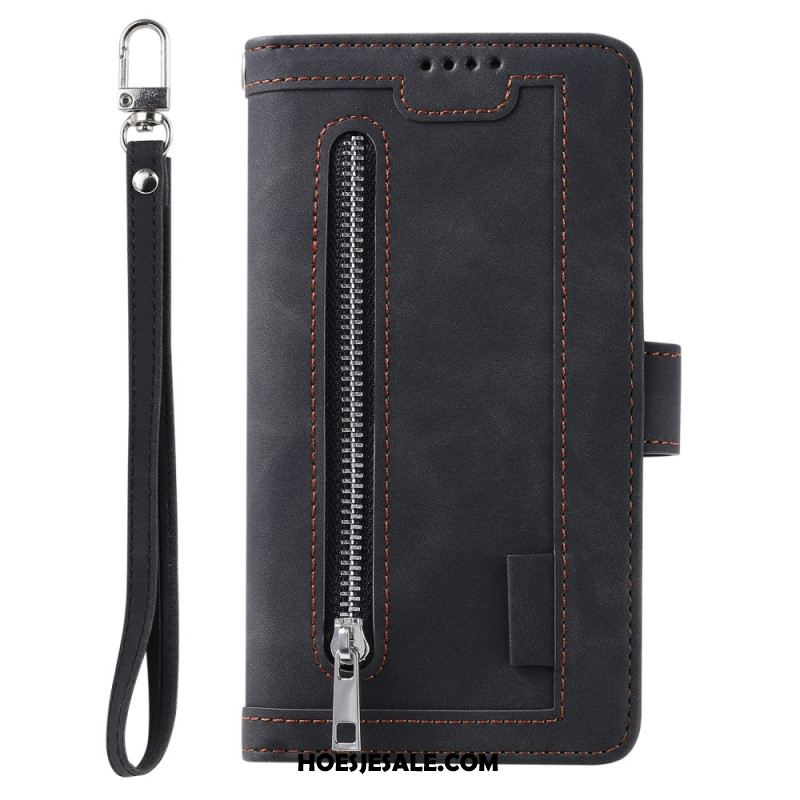 Leren Hoesje Xiaomi 15 Portemonnee Met Ritssluiting Bescherming Hoesje