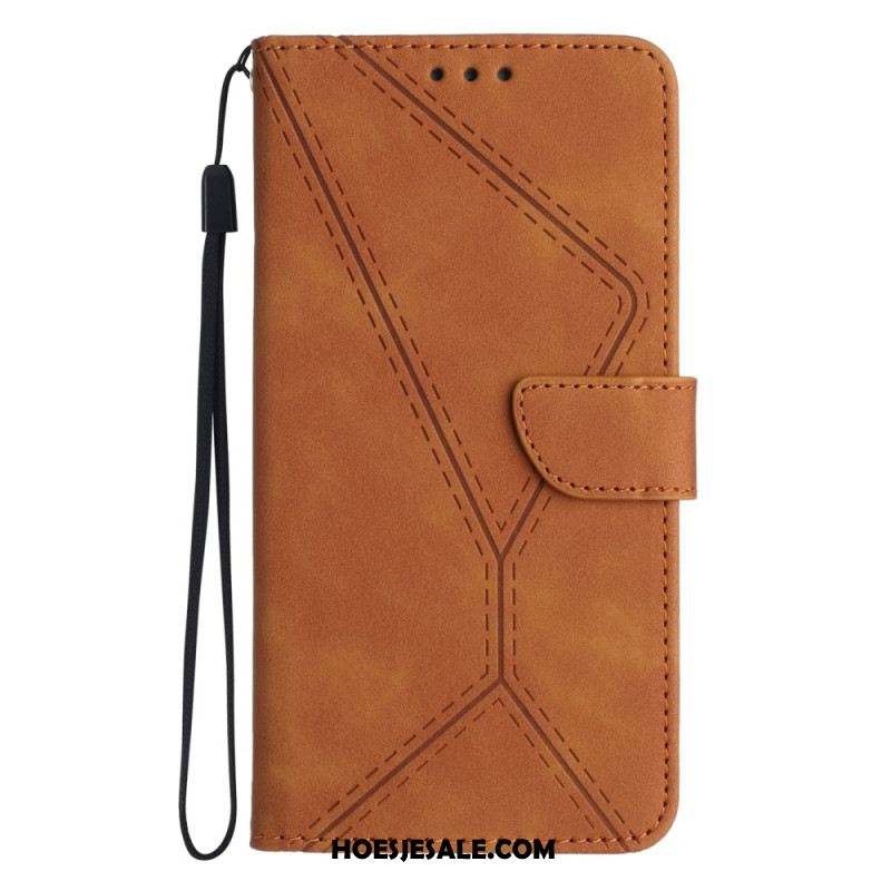 Leren Hoesje Xiaomi 15 Pro Lijnen En Strepen