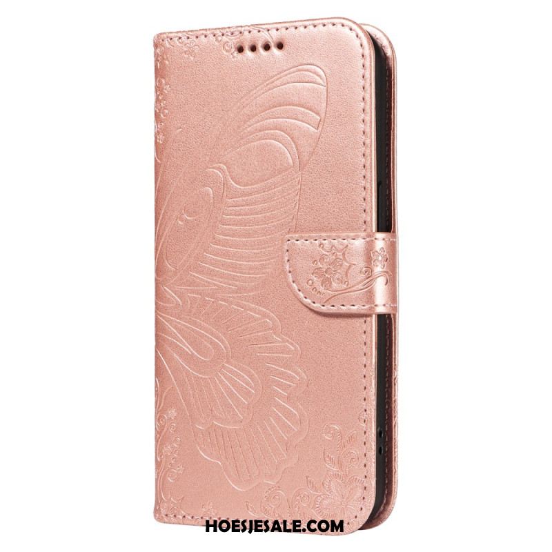 Leren Hoesje Xiaomi 15 Pro Vlinderdesign Bescherming Hoesje