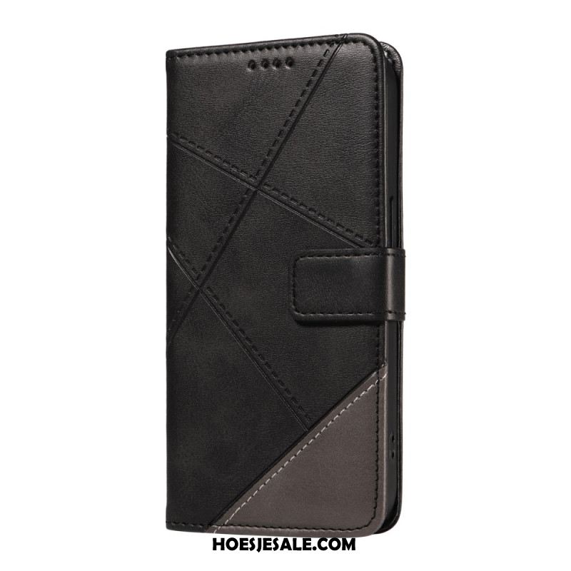 Leren Hoesje Xiaomi 15 Tweekleurige Lijnen En Strepen