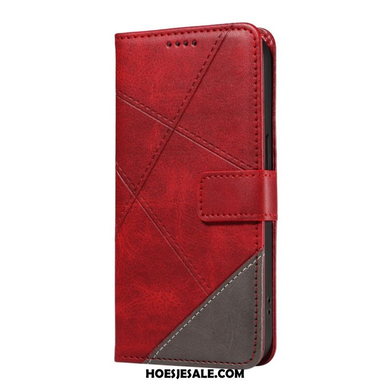 Leren Hoesje Xiaomi 15 Tweekleurige Lijnen En Strepen