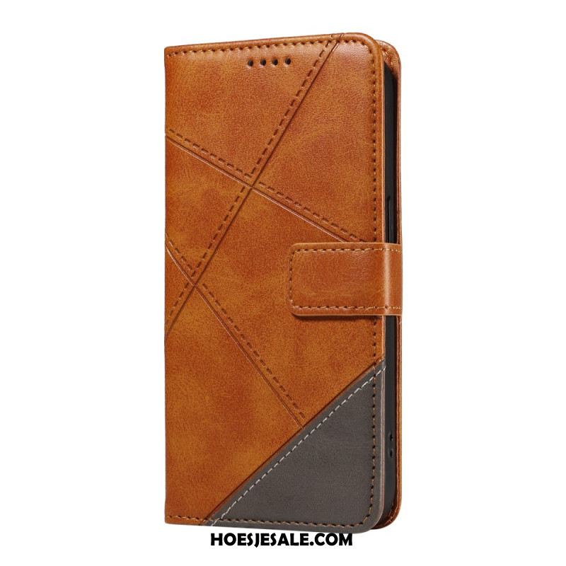 Leren Hoesje Xiaomi 15 Tweekleurige Lijnen En Strepen