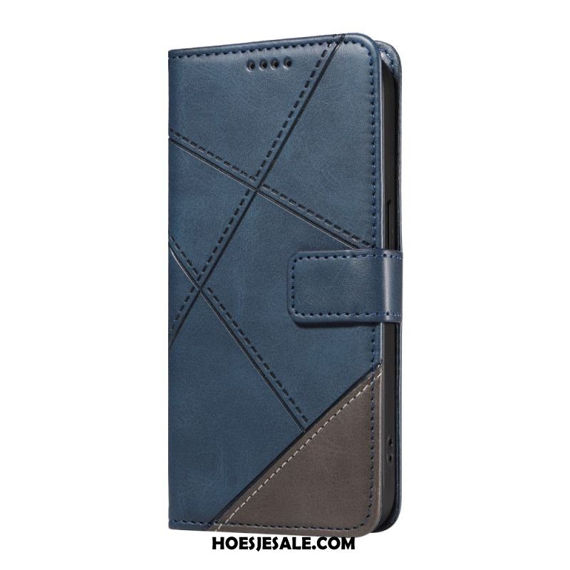 Leren Hoesje Xiaomi 15 Tweekleurige Lijnen En Strepen
