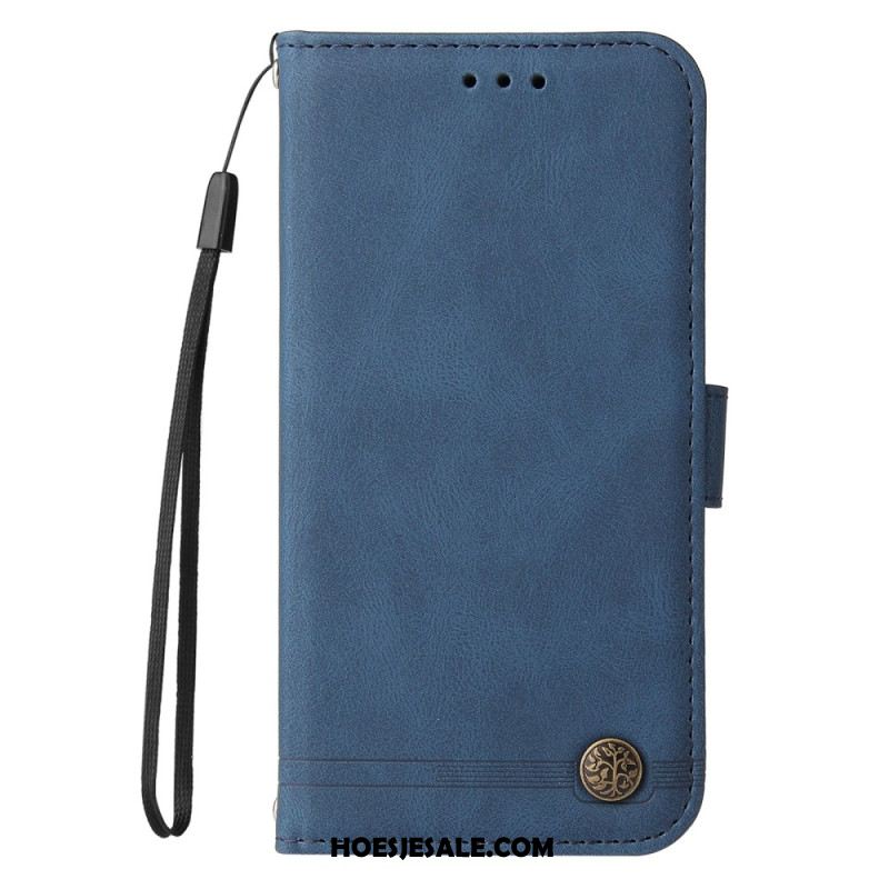 Leren Hoesje Xiaomi 15 Ultra Decoratieve Klinknagel Bescherming Hoesje