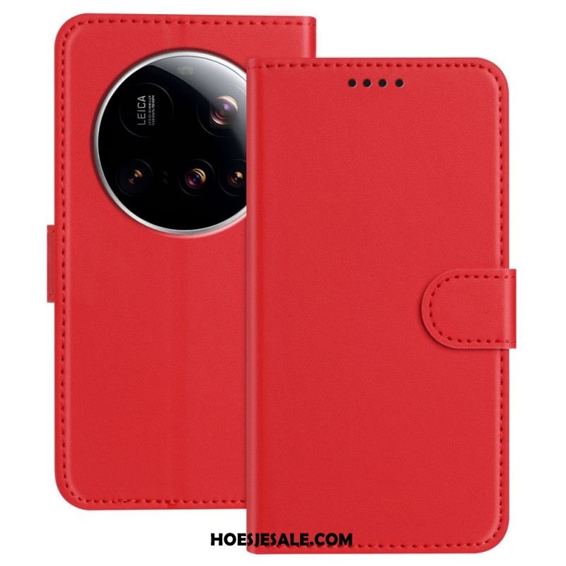 Leren Hoesje Xiaomi 15 Ultra Monochroom Bescherming Hoesje