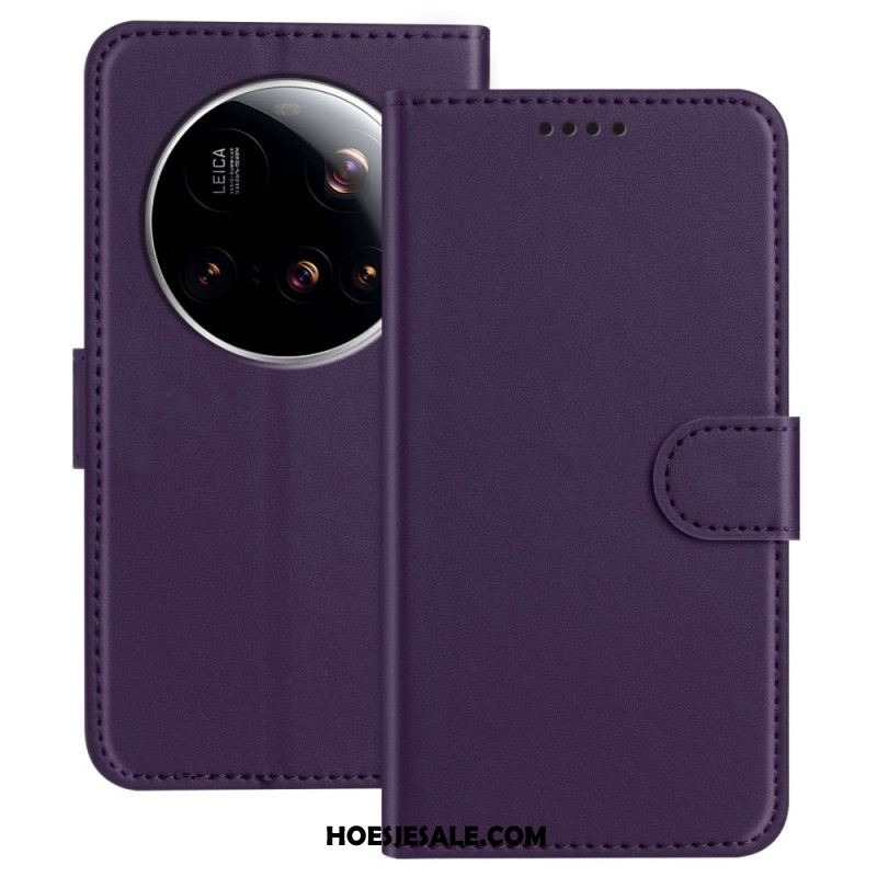 Leren Hoesje Xiaomi 15 Ultra Monochroom Bescherming Hoesje