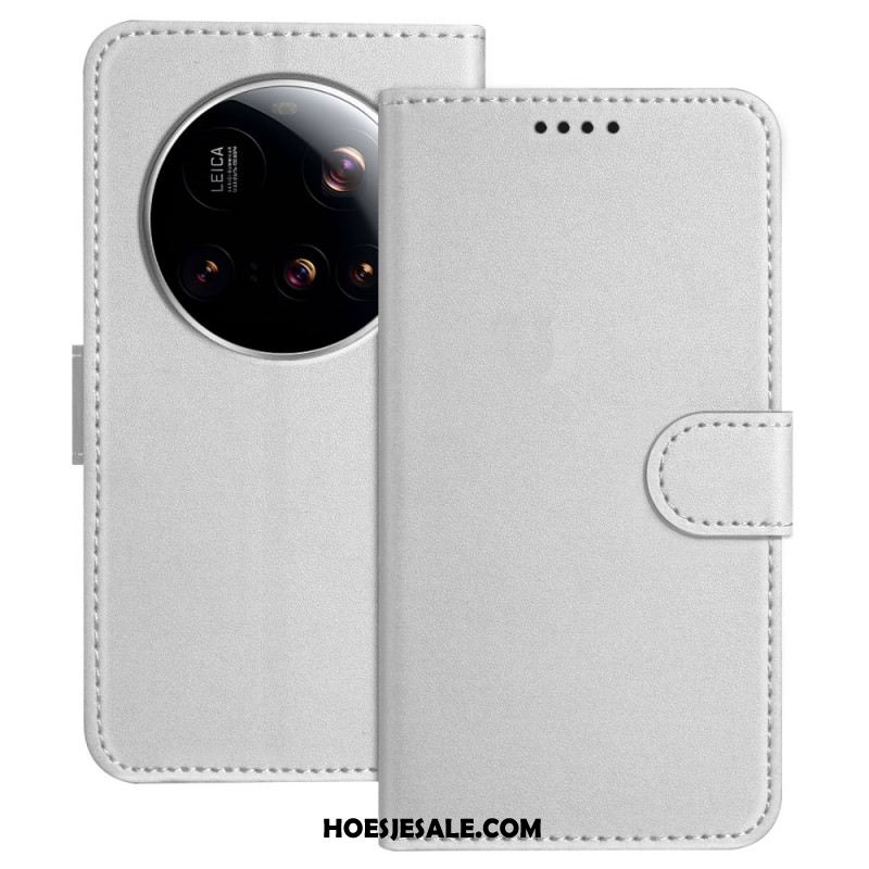 Leren Hoesje Xiaomi 15 Ultra Monochroom Bescherming Hoesje
