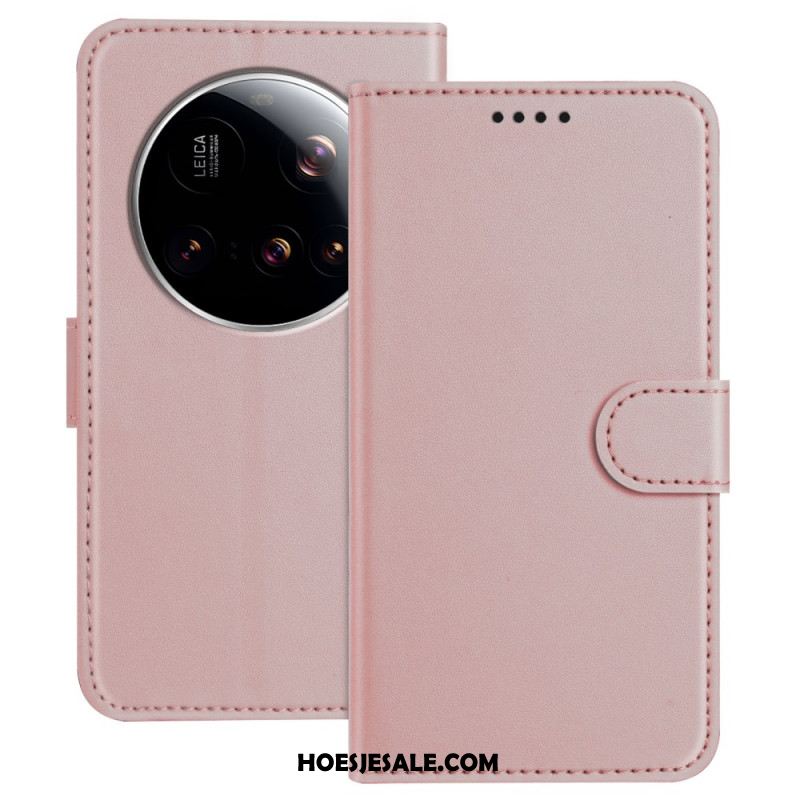 Leren Hoesje Xiaomi 15 Ultra Monochroom Bescherming Hoesje