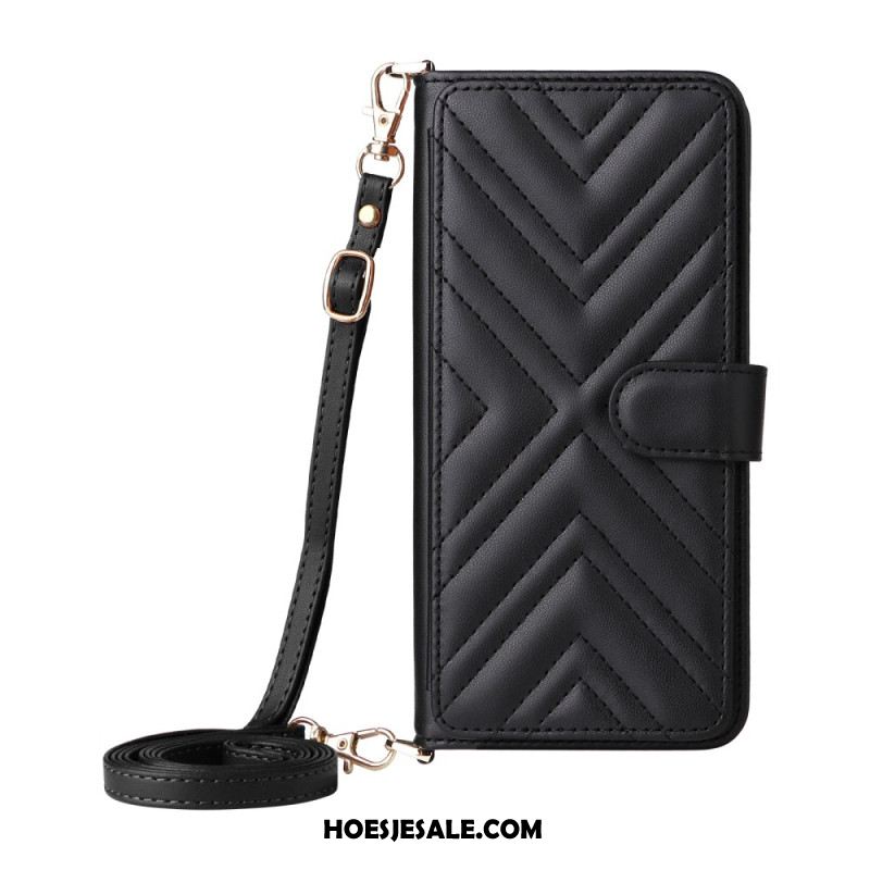 Leren Hoesje Xiaomi 15 Ultra Schouderband En Bandje Bescherming Hoesje