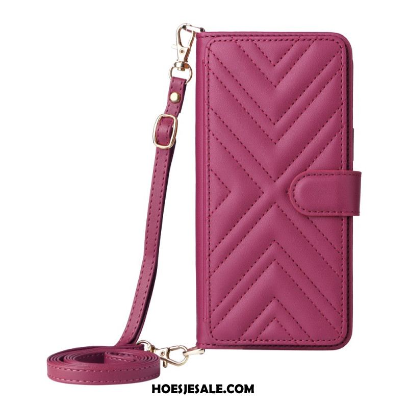 Leren Hoesje Xiaomi 15 Ultra Schouderband En Bandje Bescherming Hoesje