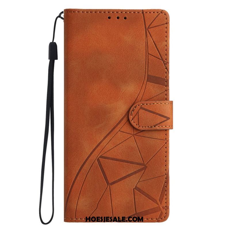 Leren Hoesje Xiaomi 15t Driehoekig Patroon