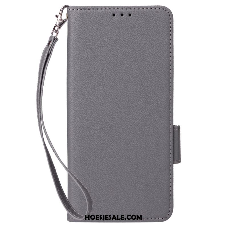 Leren Hoesje Xiaomi 15t Kunstleer Met Band Bescherming Hoesje