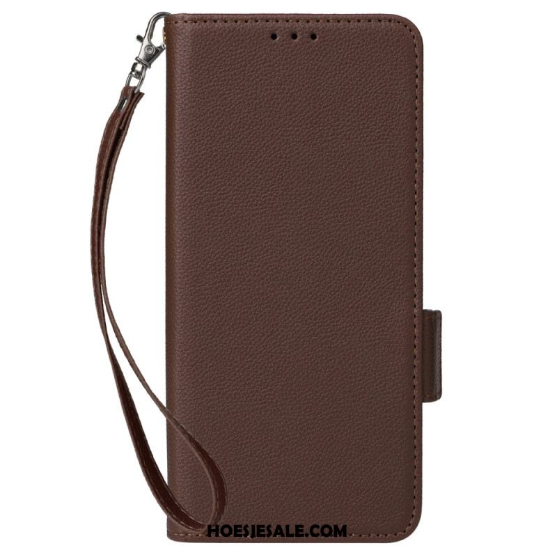 Leren Hoesje Xiaomi 15t Kunstleer Met Band Bescherming Hoesje