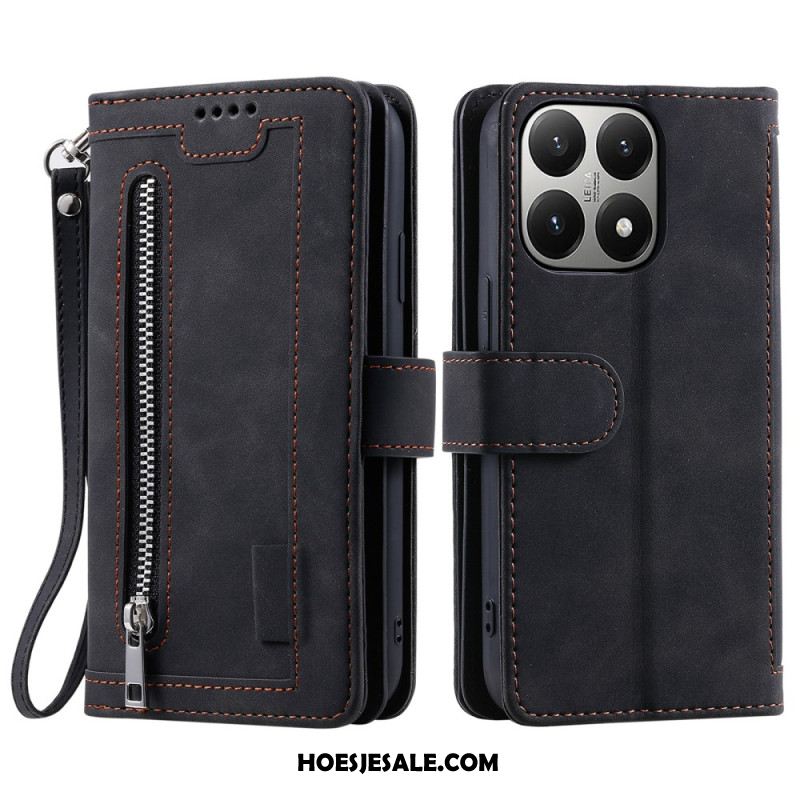 Leren Hoesje Xiaomi 15t Portemonnee Met 9 Kaartsleuven Bescherming Hoesje