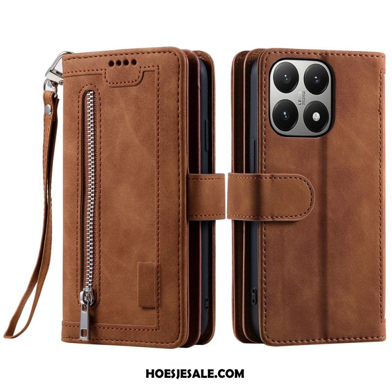 Leren Hoesje Xiaomi 15t Portemonnee Met 9 Kaartsleuven Bescherming Hoesje