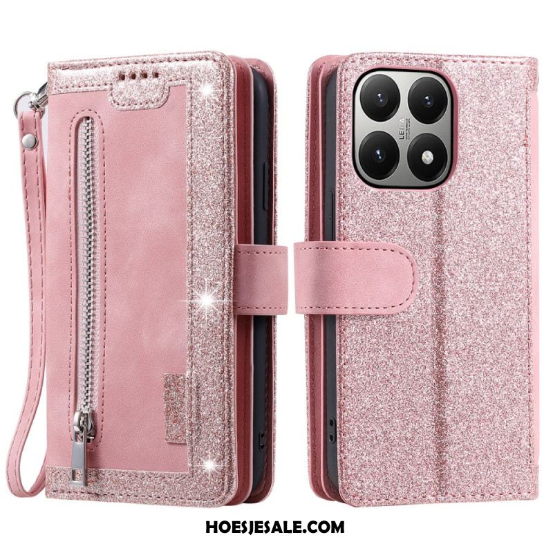 Leren Hoesje Xiaomi 15t Portemonnee Met 9 Kaartsleuven Bescherming Hoesje