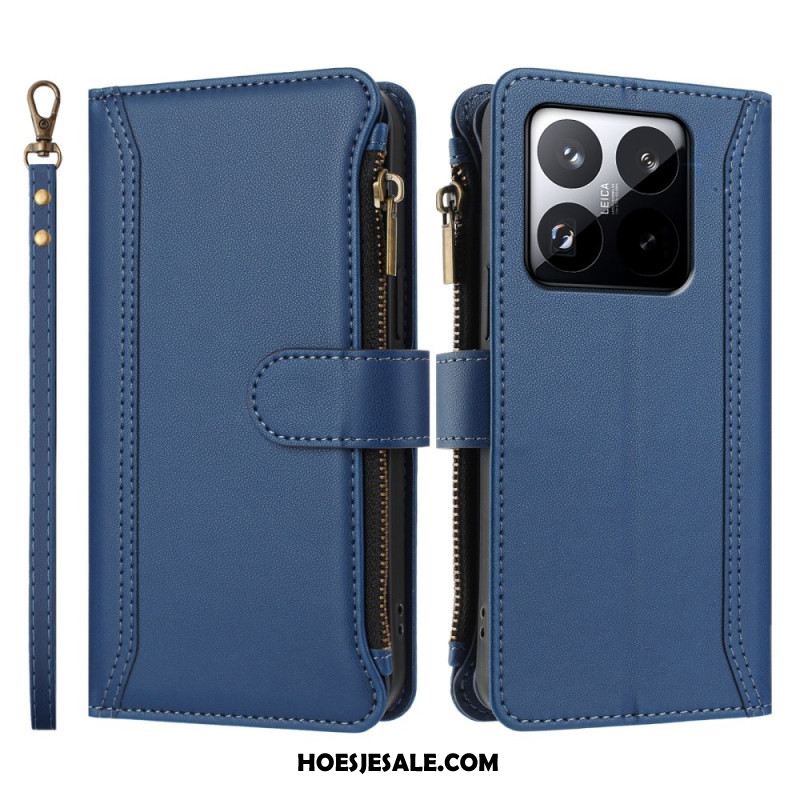 Leren Hoesje Xiaomi 15t Portemonnee Met Riem