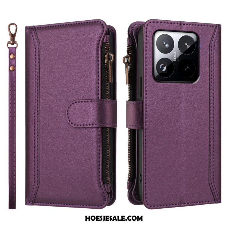 Leren Hoesje Xiaomi 15t Portemonnee Met Riem