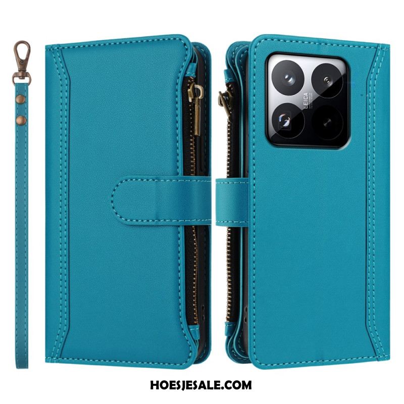 Leren Hoesje Xiaomi 15t Portemonnee Met Riem